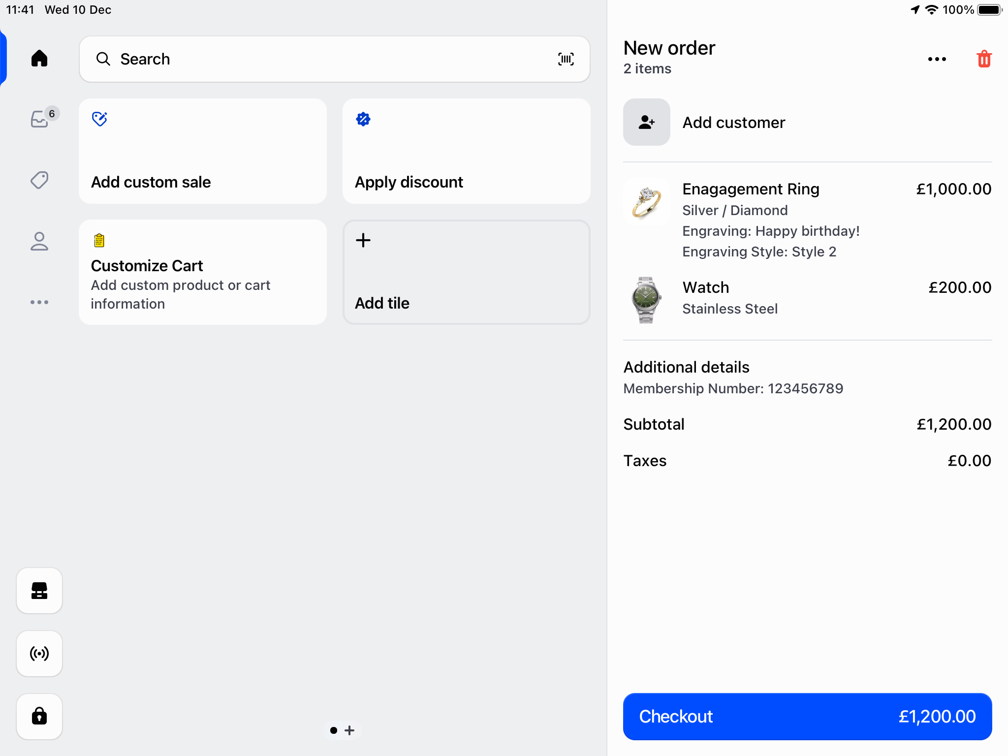 App tile cleared