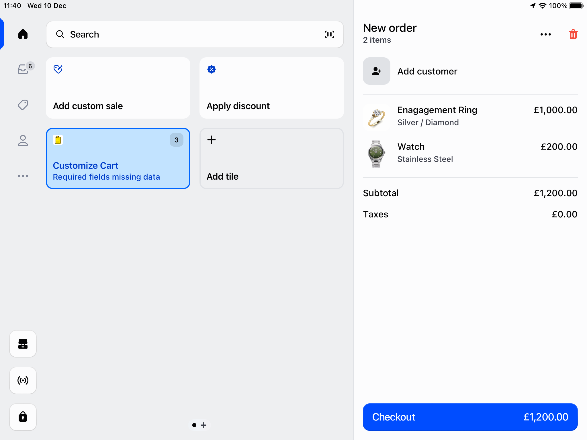 App tile required