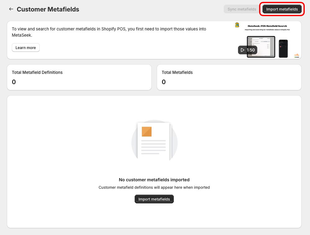 Import metafields