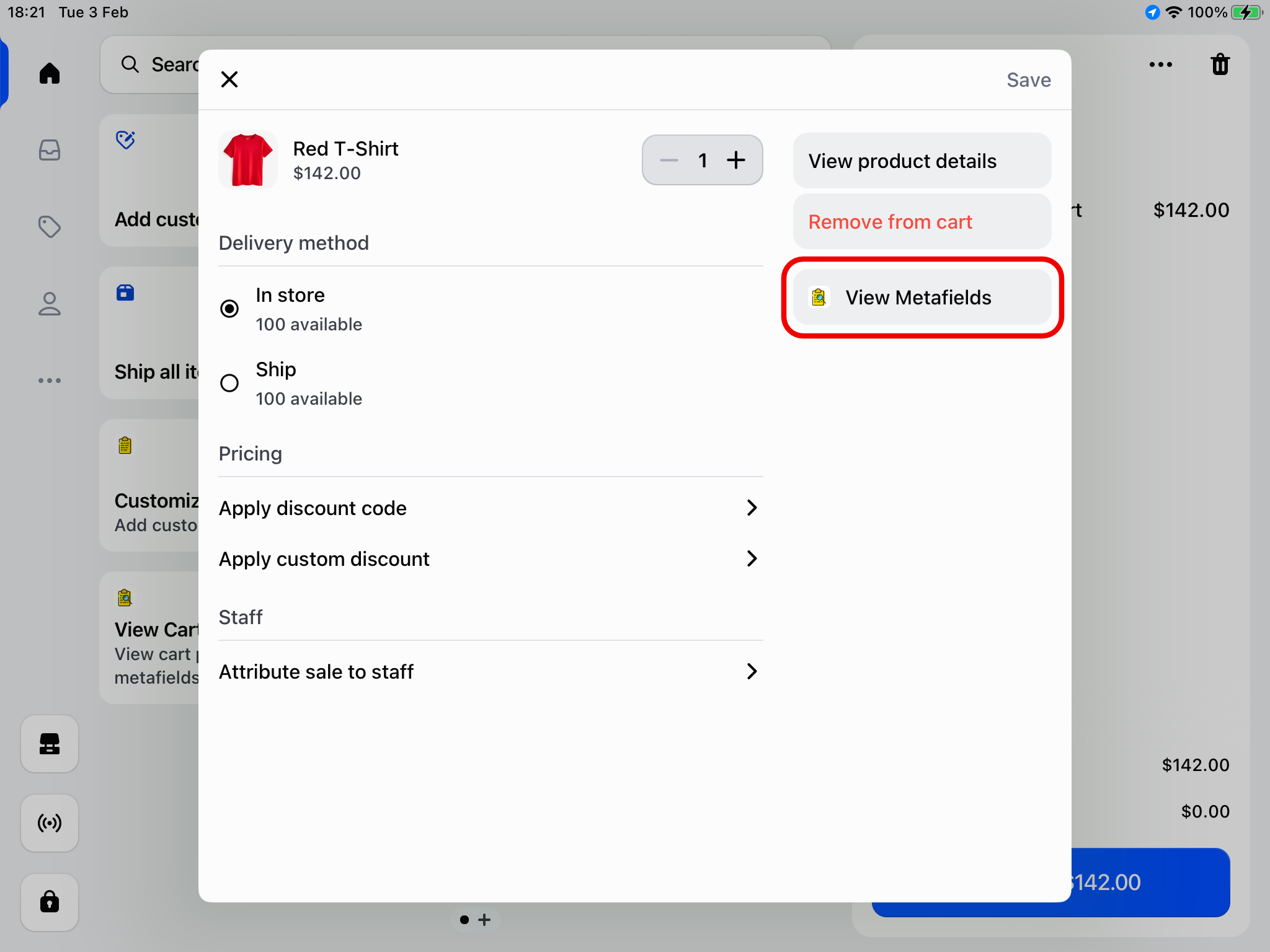 Menu button