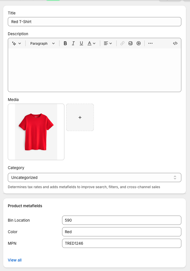 Red t-shirt