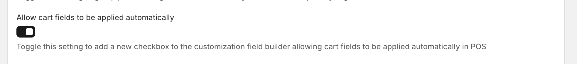 Auto apply setting