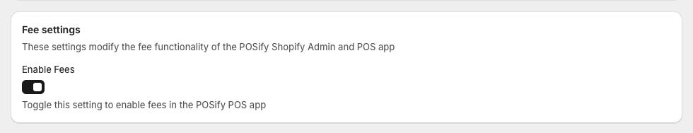 Enable fees